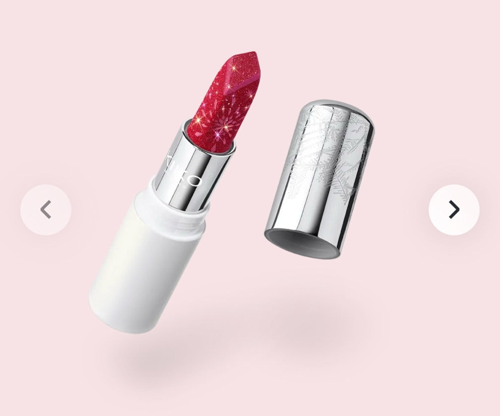 Kiko Milano Snow Kissed Holiday Sparkly Peaks Lipstick