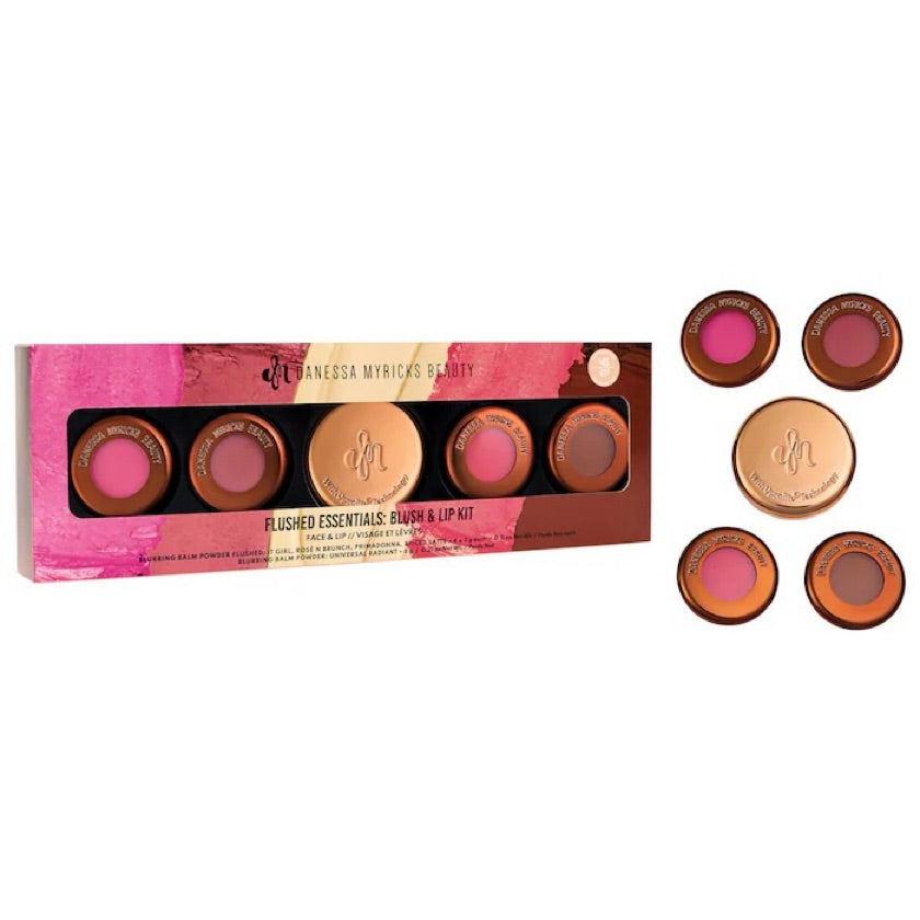Danessa Myricks Beauty Mini Yummy Skin Flushed Essentials: Set de Regalo para Rostro y Labios
