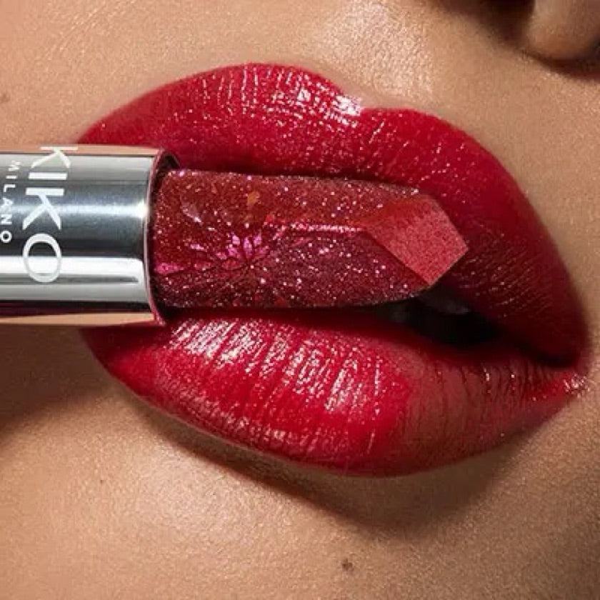 Kiko Milano Snow Kissed Holiday Sparkly Peaks Lipstick