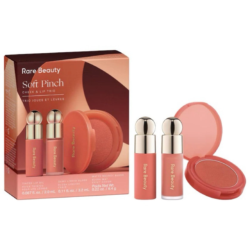 Rare Beauty by Selena Gomez Set de Regalo de Maquillaje Soft Pinch Trio para Mejillas y Labios