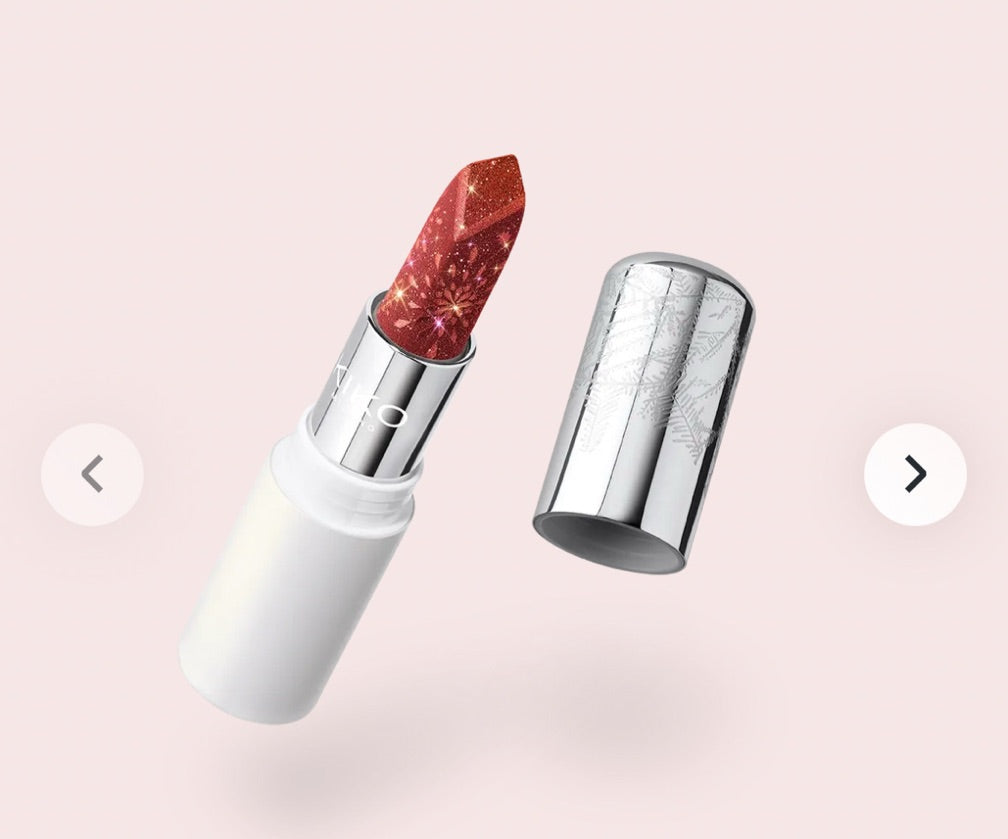 Kiko Milano Snow Kissed Holiday Sparkly Peaks Lipstick