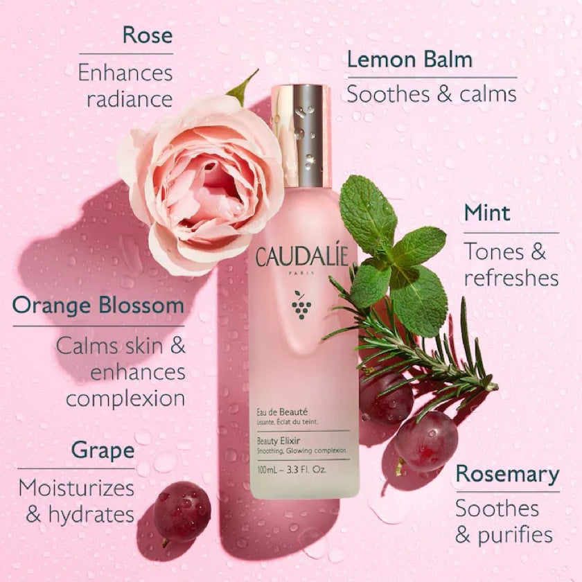 Caudalie  Beauty Elixir Prep, Set, Glow Face Mist