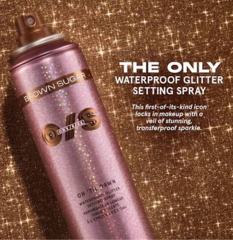 One Size Waterproof Glitter Setting Spray Brown Sugar